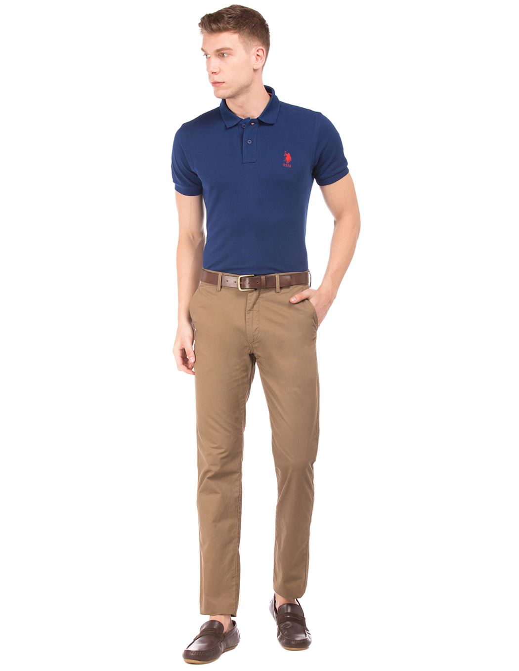 U.S. Polo Assn. Men Casual Wear Navy Blue T-Shirt